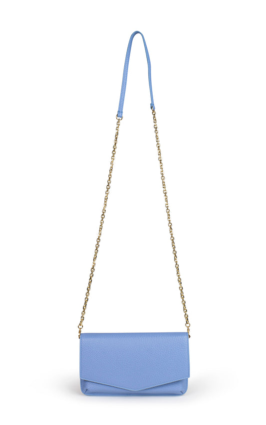 BORSA KYLIE IN VERA PELLE AZZURRO