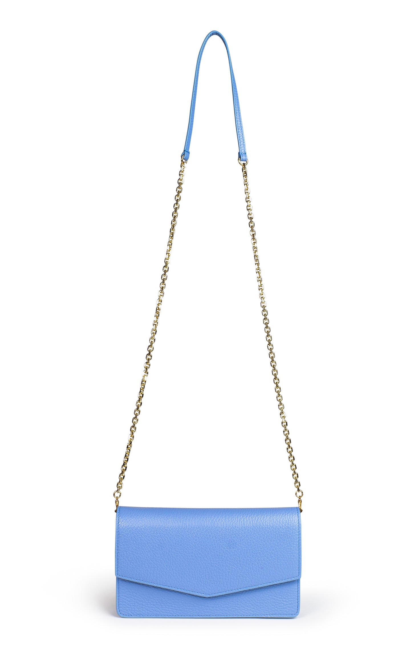 BORSA  KETTY IN VERA PELLE AZZURRO