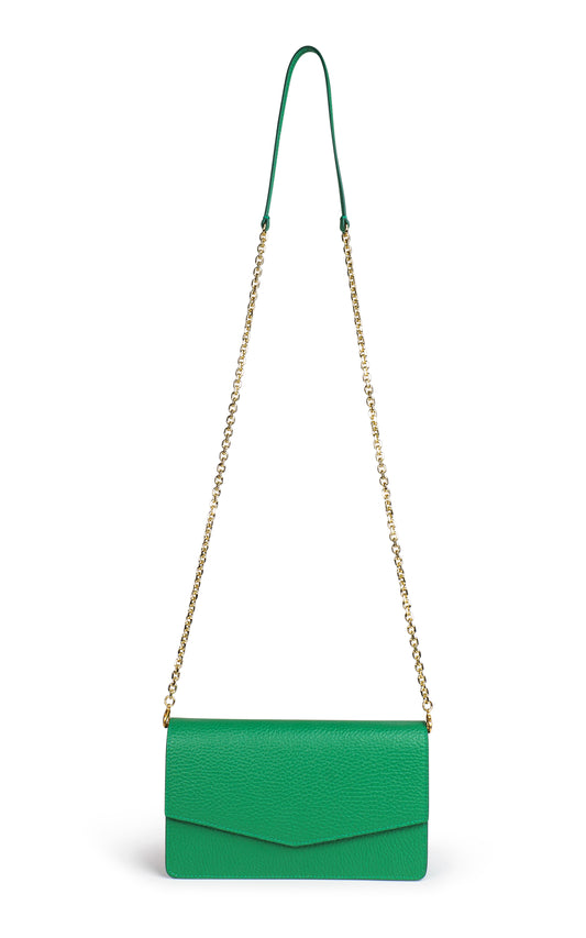 BORSA KETTY IN VERA PELLE VERDE