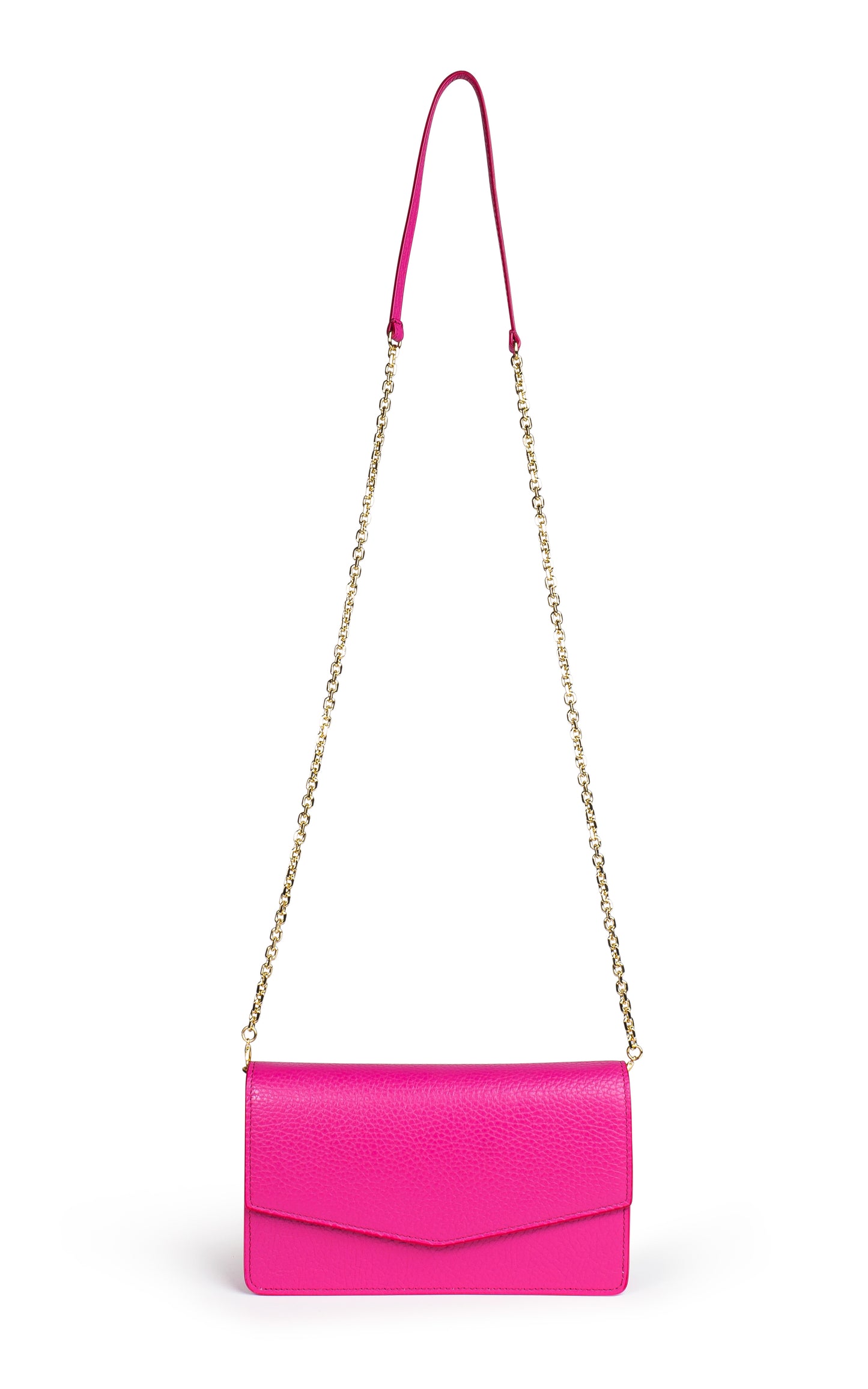 BORSA  KETTY  IN VERA PELLE FUXIA