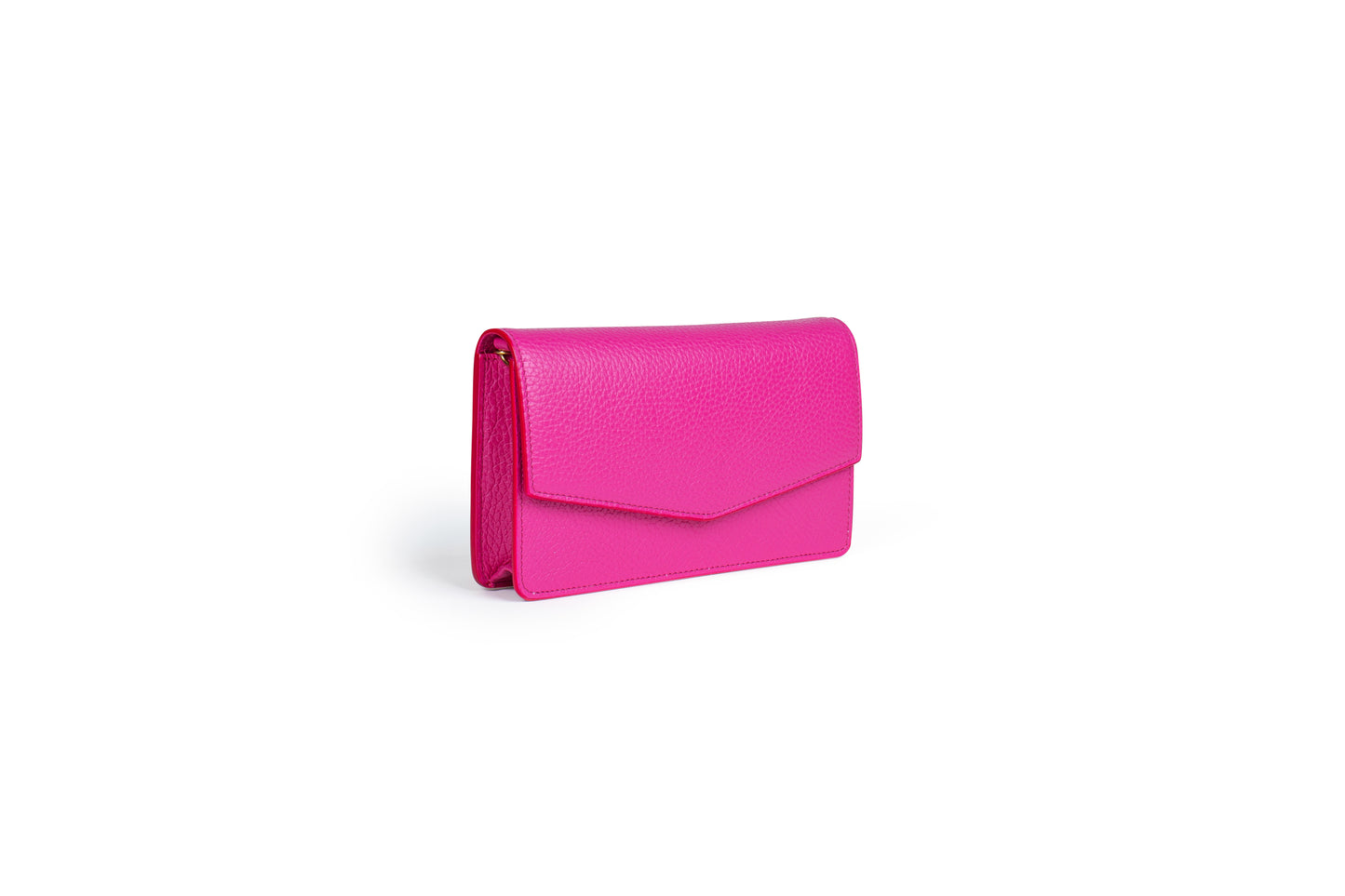 BORSA  KETTY  IN VERA PELLE FUXIA