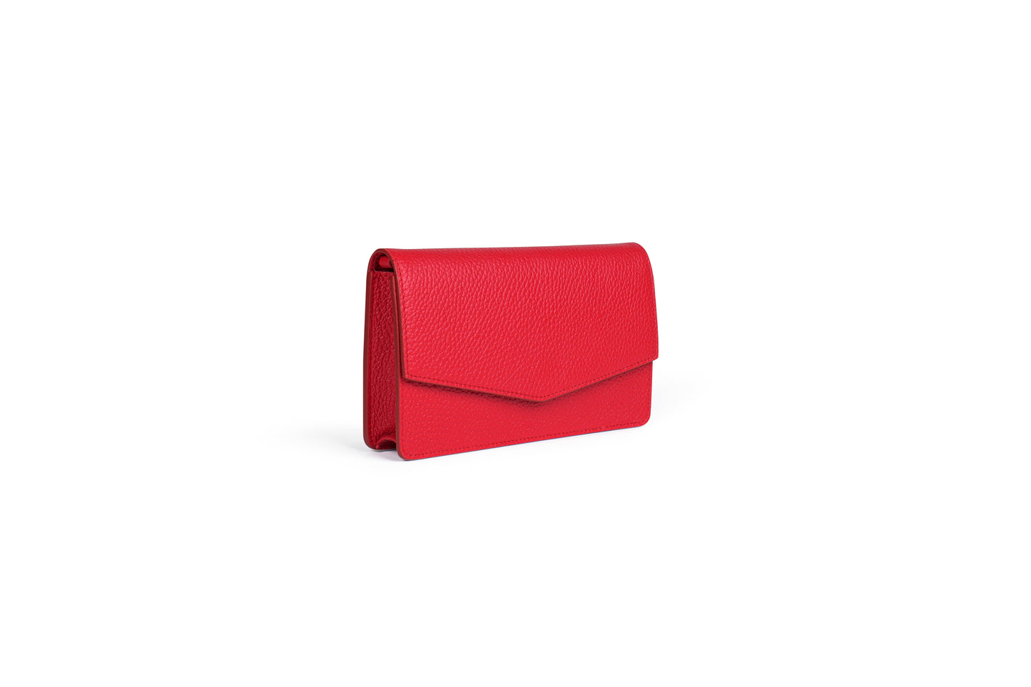 BORSA  KETTY  IN VERA PELLE ROSSO