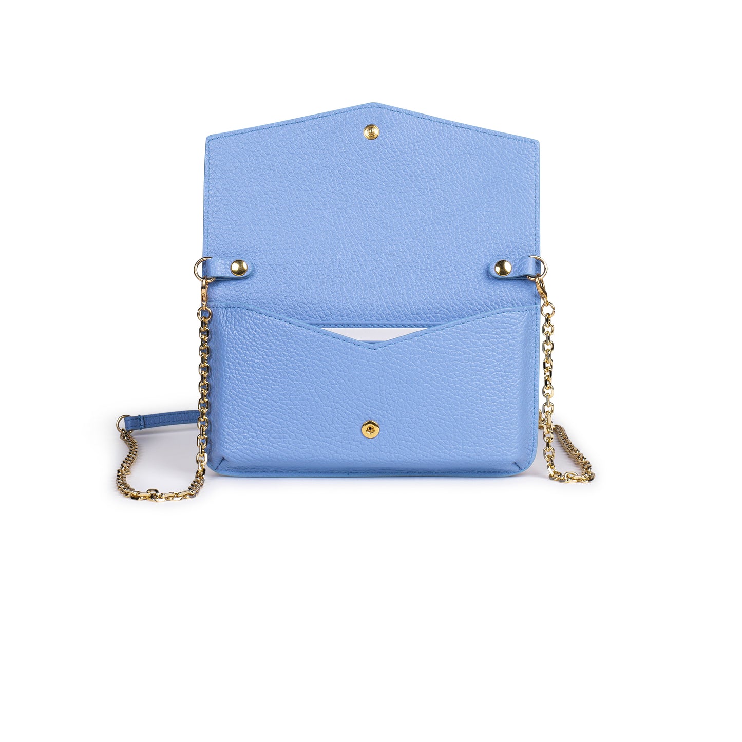 BORSA KYLIE IN VERA PELLE AZZURRO