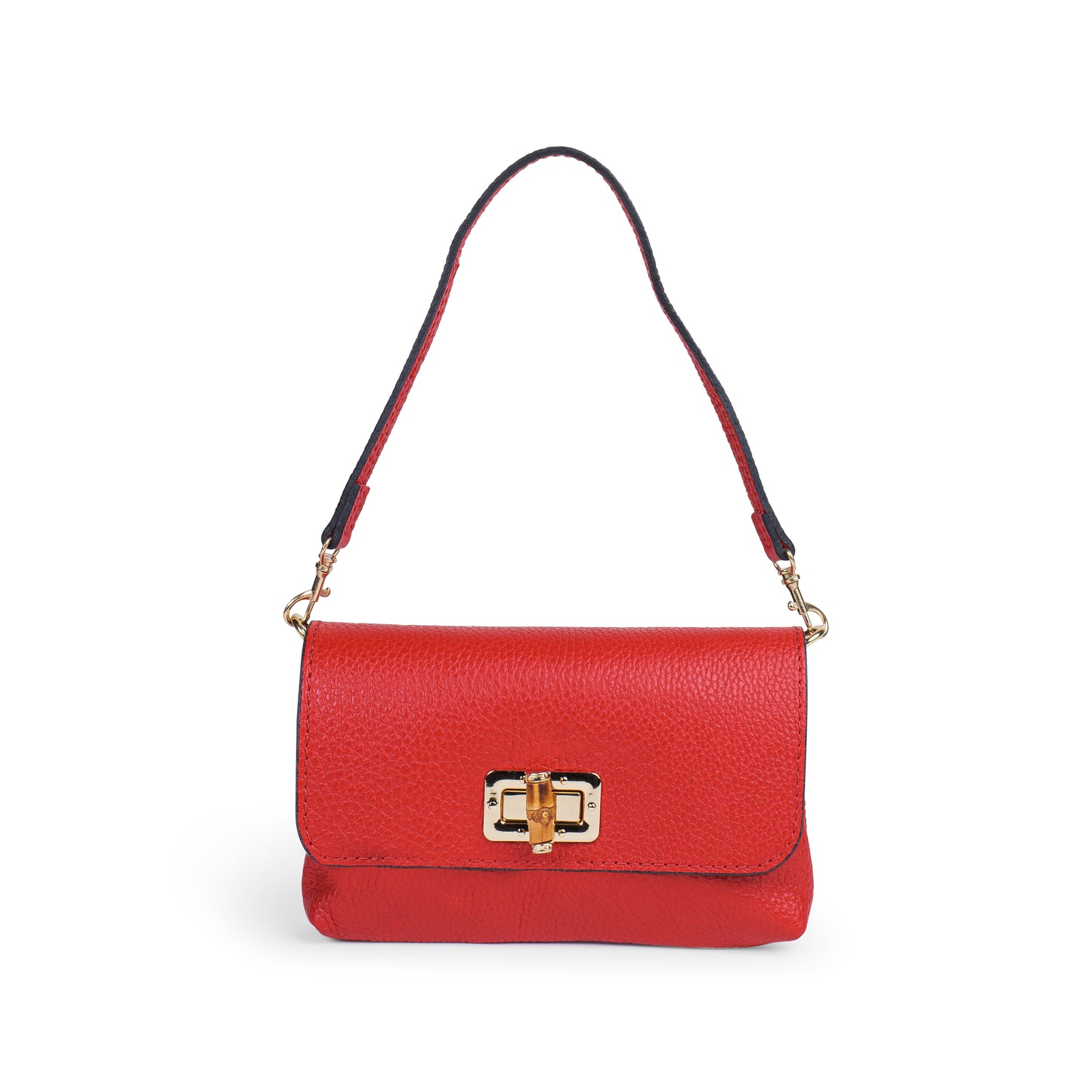 BORSA VICKY IN VERA PELLE ROSSO