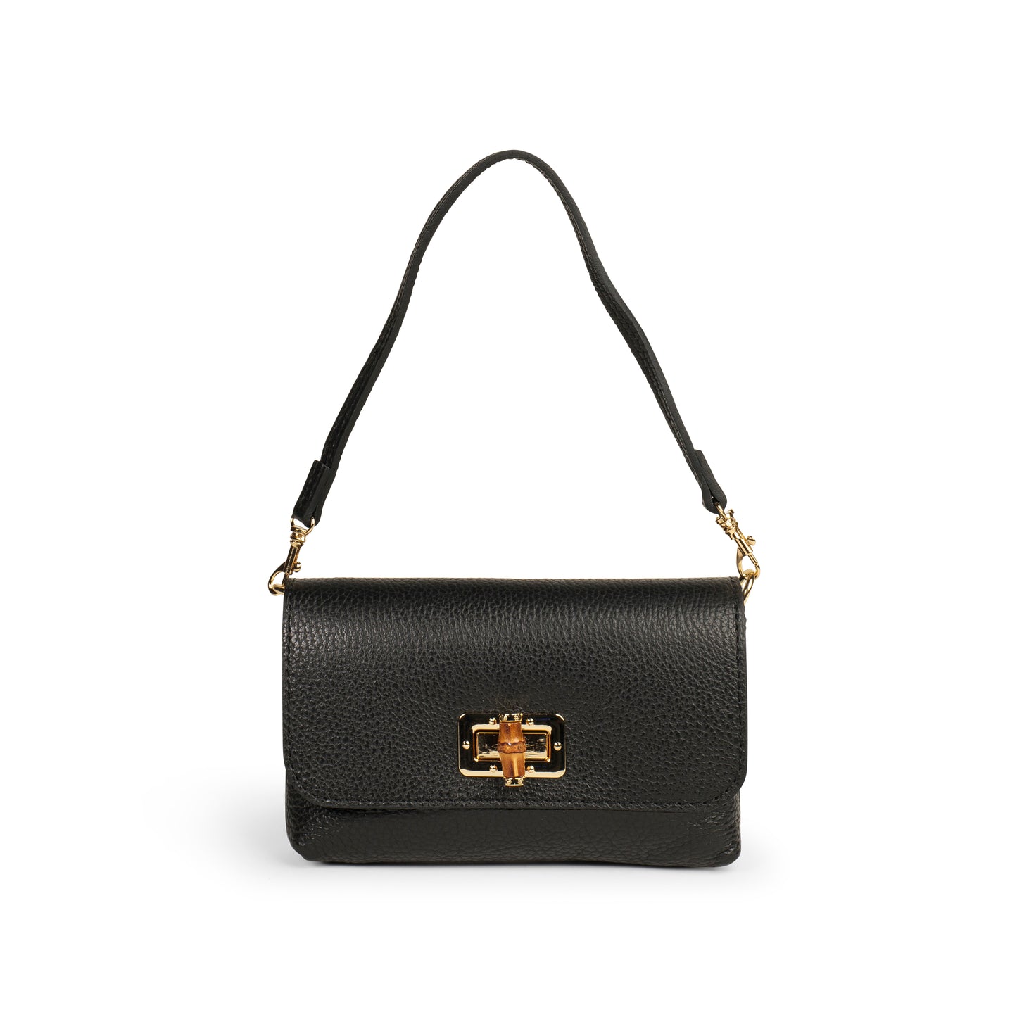 BORSA VICKY IN VERA PELLE NERO