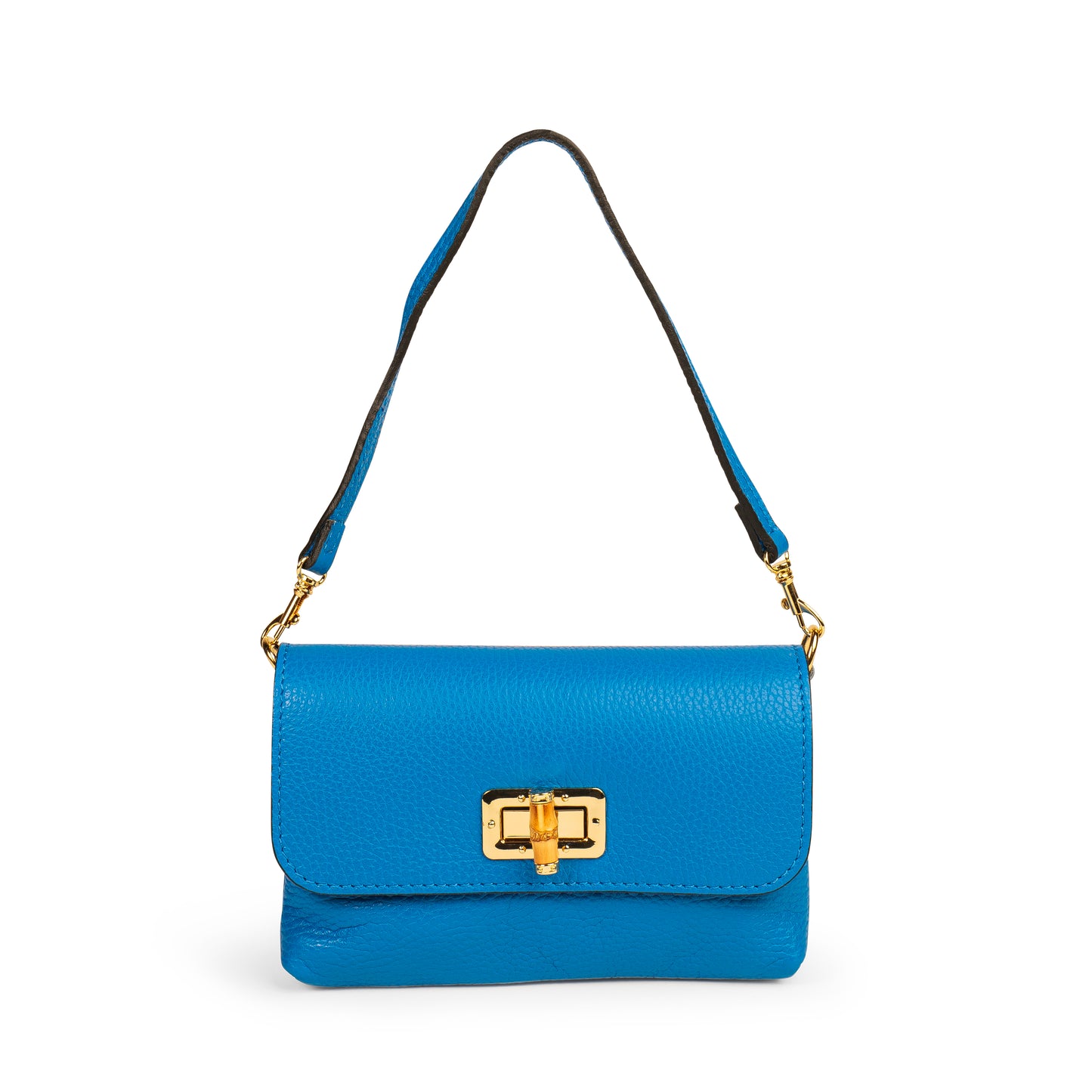 BORSA VICKY IN VERA PELLE BLU ELETTRICO