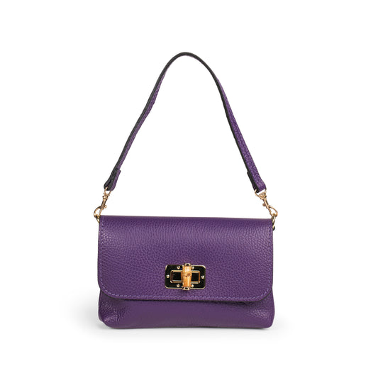 BORSA VICKY IN VERA PELLE VIOLA