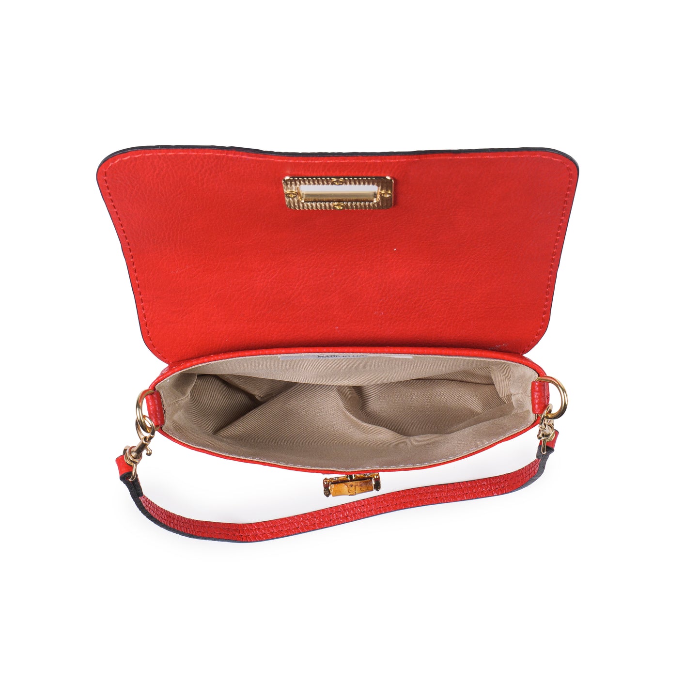 BORSA VICKY IN VERA PELLE ROSSO