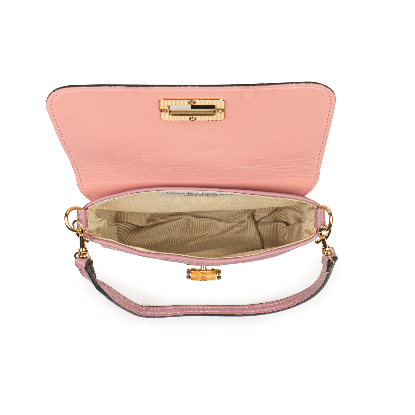 BORSA VICKY IN VERA PELLE ROSA ANTICO