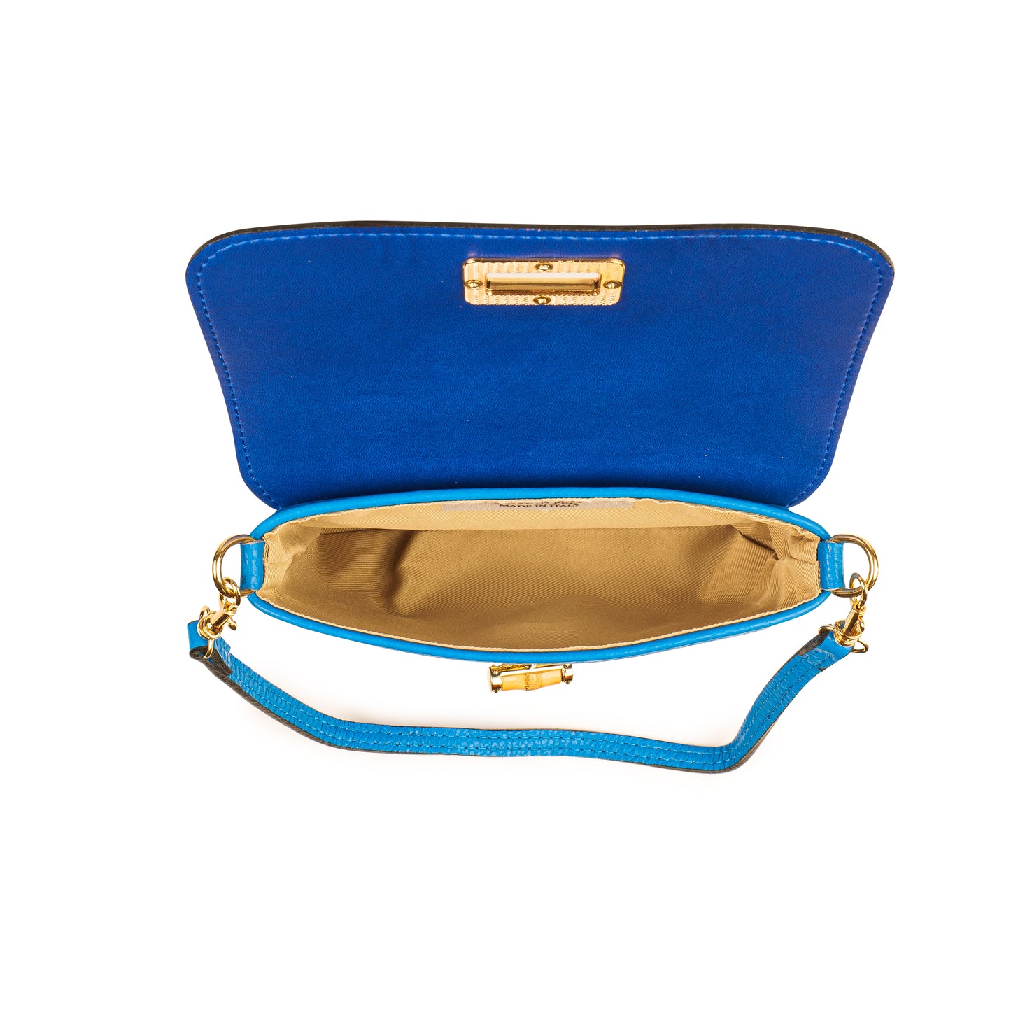 BORSA VICKY IN VERA PELLE BLU ELETTRICO