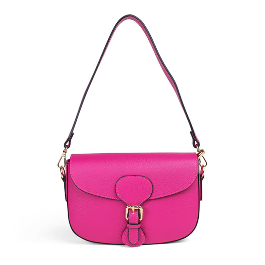 BORSA GRACE IN VERA PELLE FUXIA