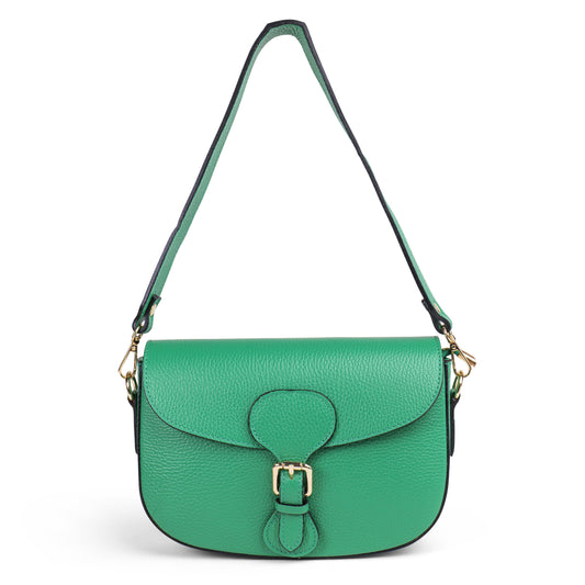 BORSA GRACE IN VERA PELLE VERDE