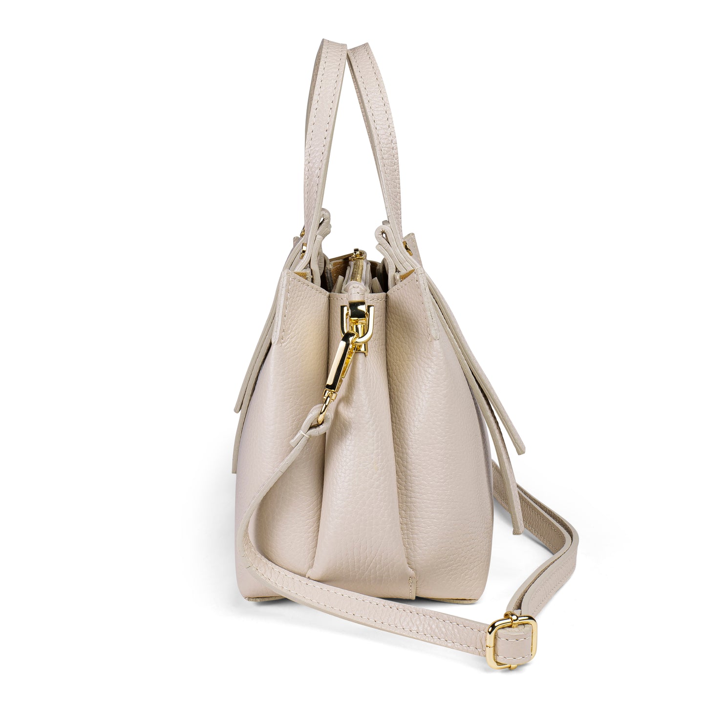 BORSA IN PELLE EVELYN BEIGE