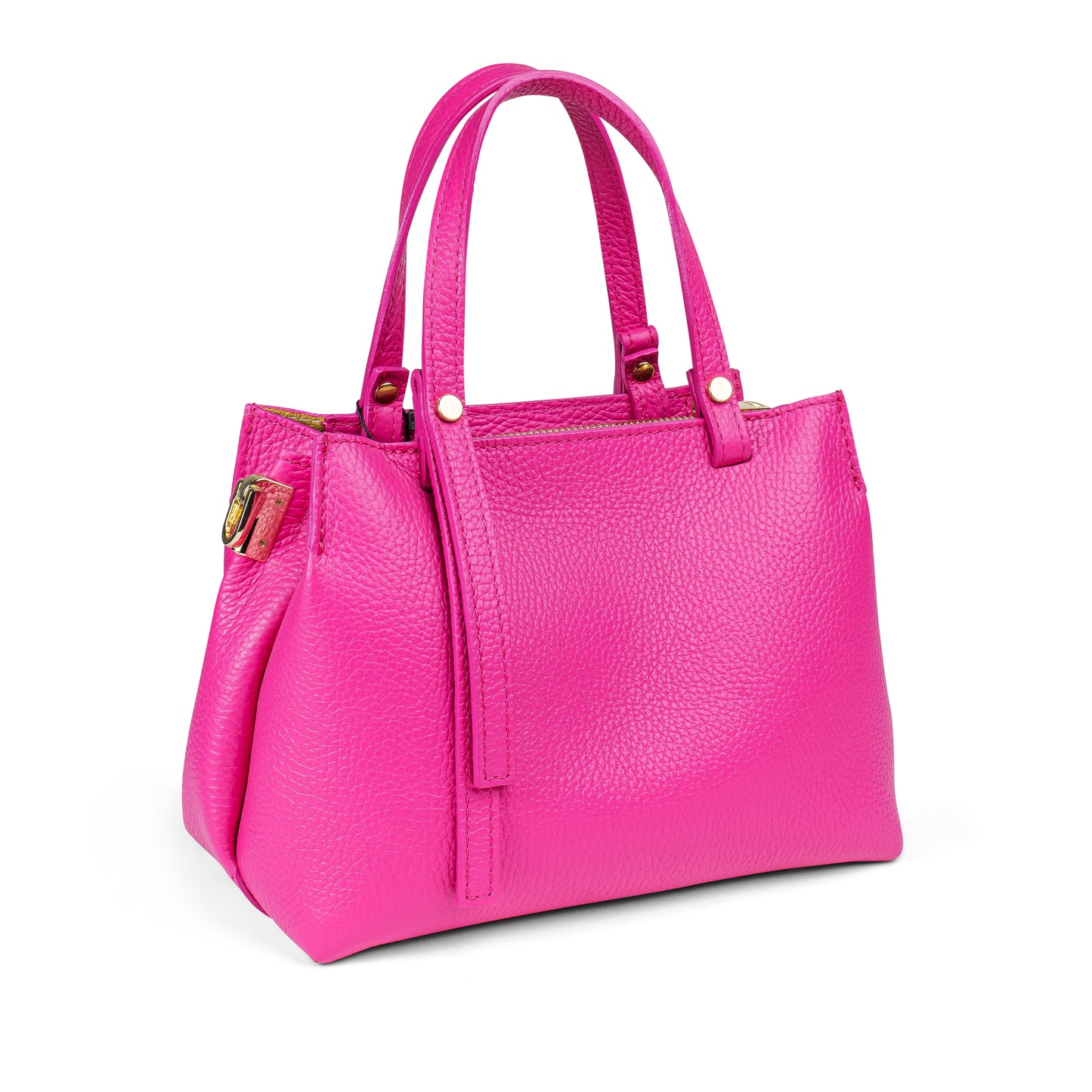 BORSA IN PELLE EVELYN FUXIA