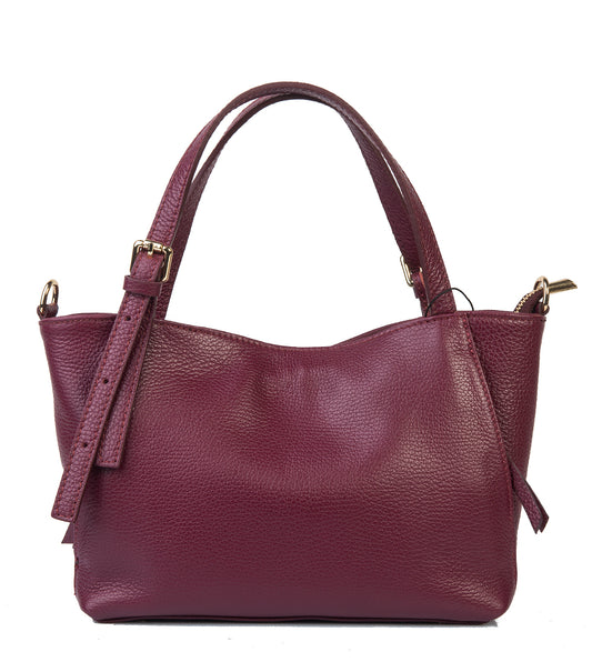 BORSA VIOLET IN PELLE BORDEAUX