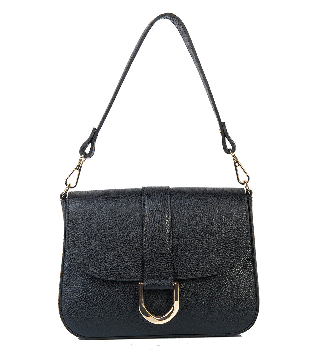 BORSA SCARLET IN PELLE NERA