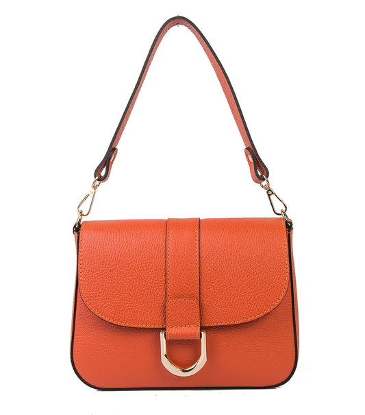 BORSA SCARLET IN PELLE ARANCIONE