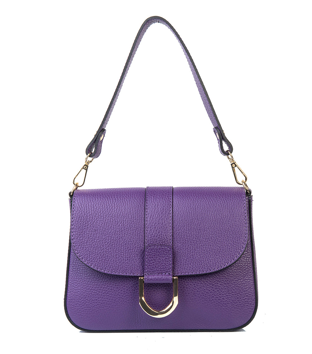 BORSA SCARLET IN PELLE VIOLA