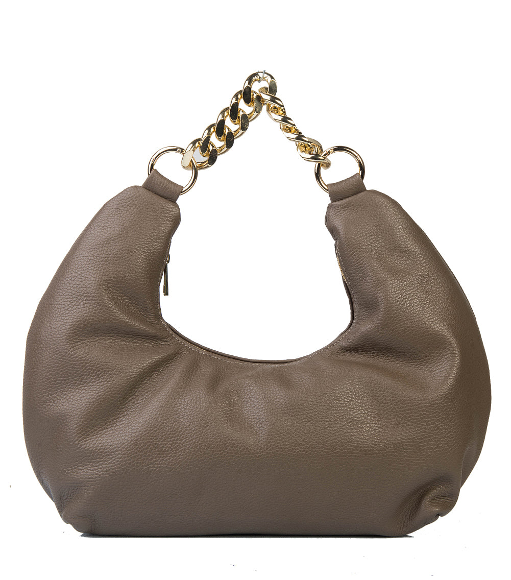 BORSA RUBY IN PELLE TAUPE