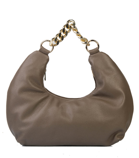 BORSA RUBY IN PELLE TAUPE