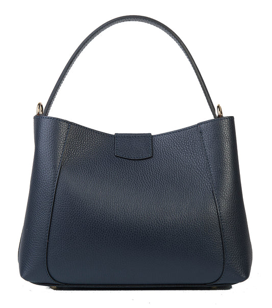 BORSA SIENNA IN PELLE BLU NOTTE