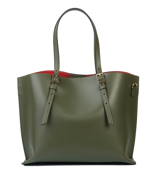 BORSA CHLOE IN PELLE VERDE MILITARE