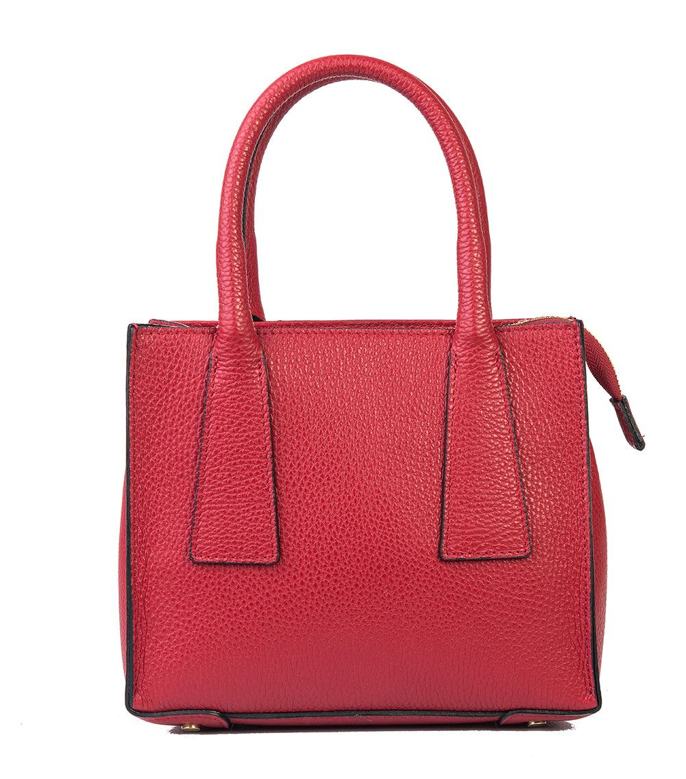 BORSA ARIA IN PELLE ROSSO