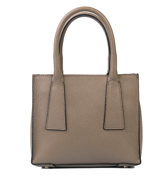 BORSA ARIA IN PELLE TAUPE