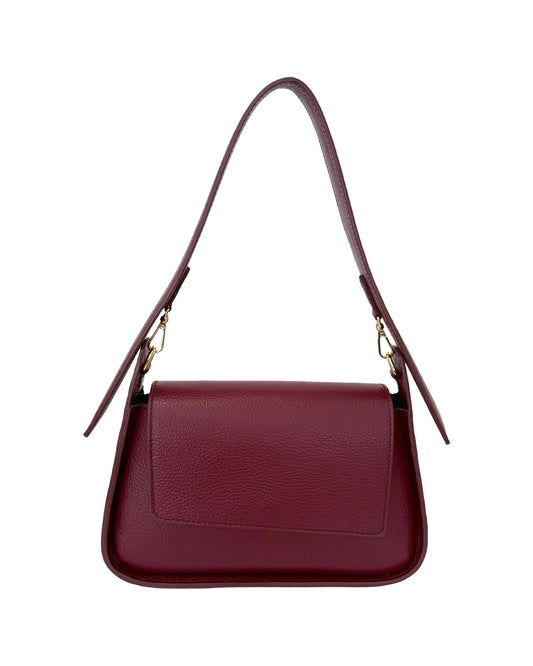 BORSA OLIVIA IN PELLE BORDEAUX