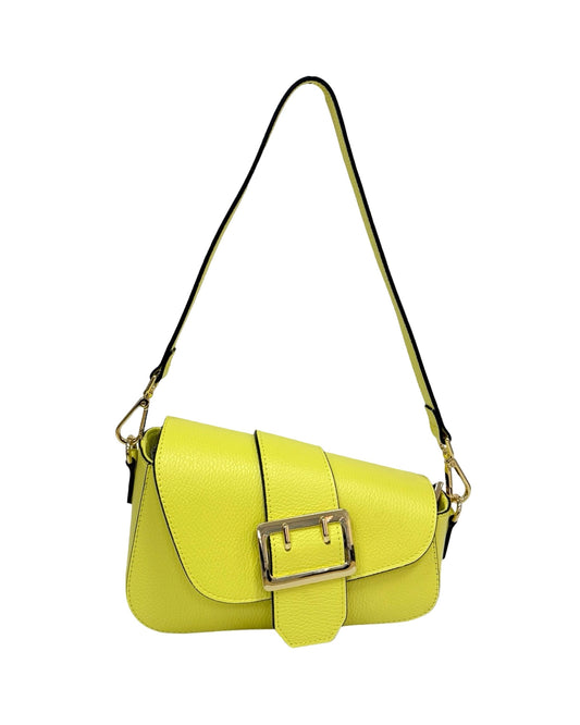 BORSA LAYLA VERA PELLE GIALLO LIMONE