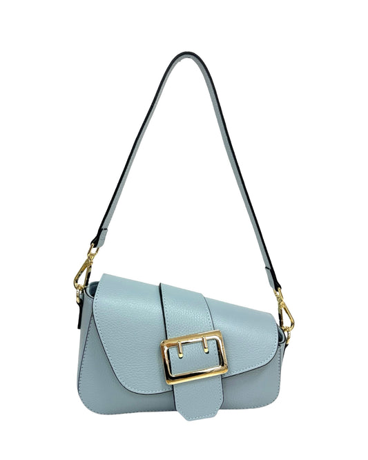 BORSA LAYLA VERA PELLE CELESTE