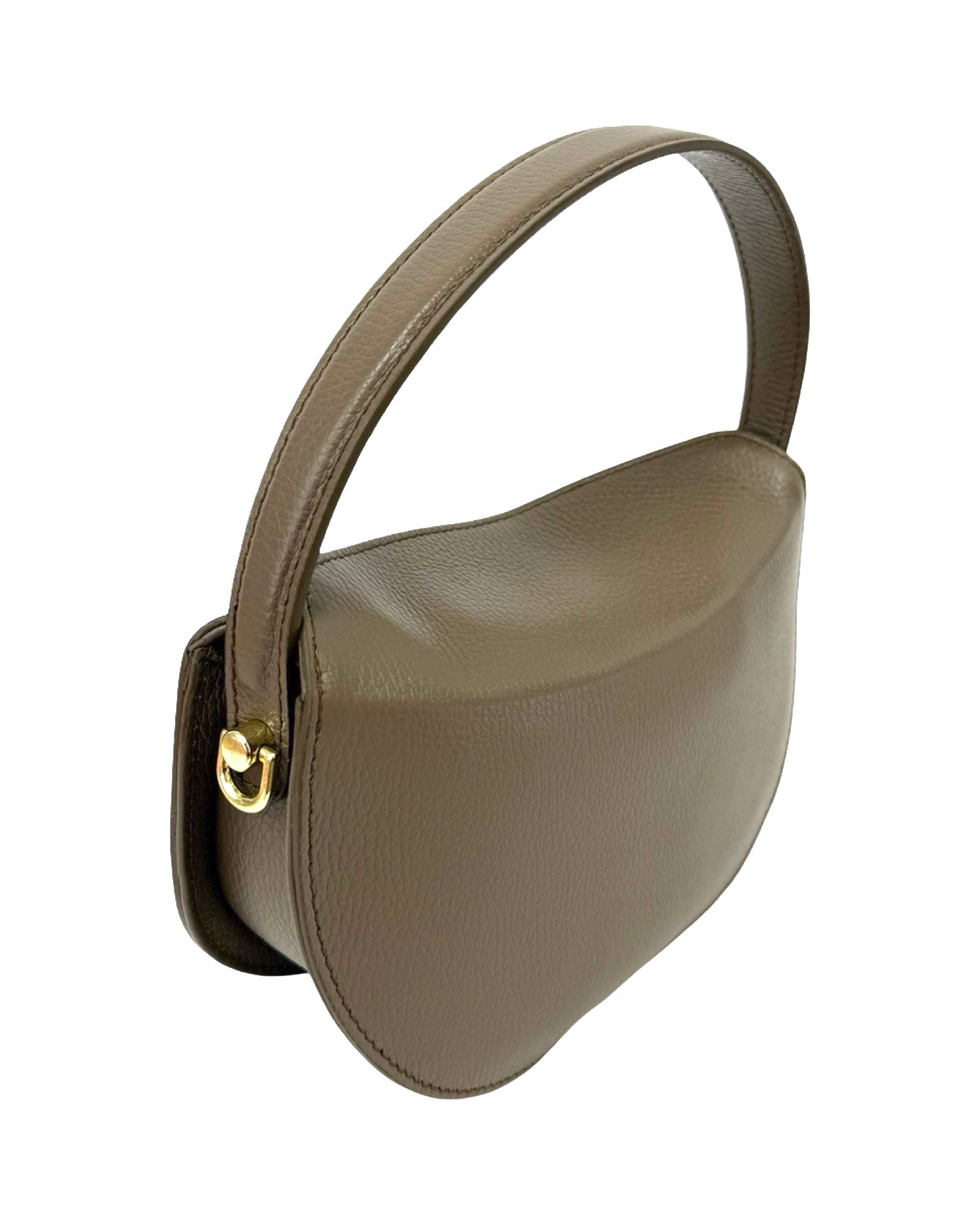 BORSA DIANA IN VERA PELLE TAUPE SCURO