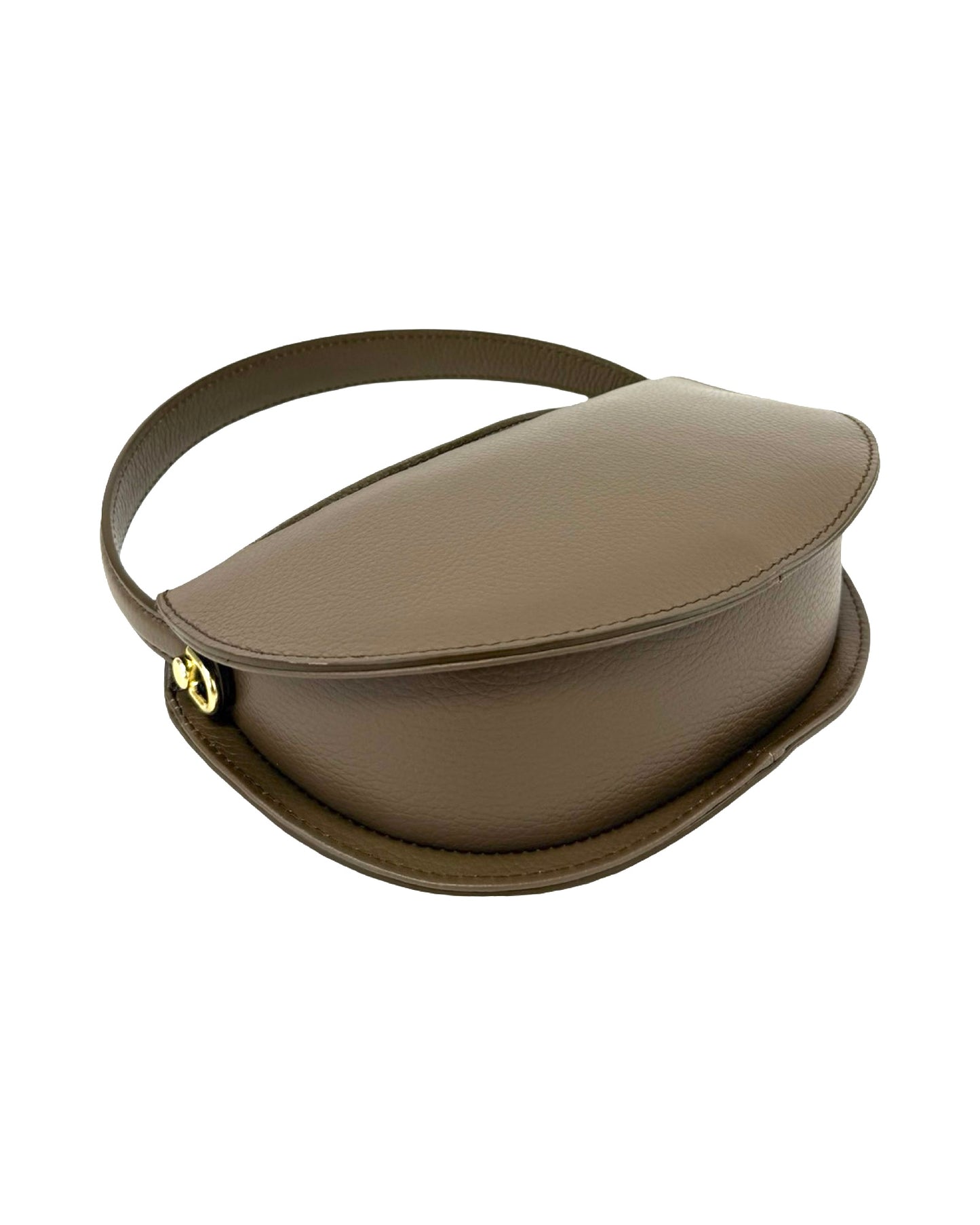 BORSA DIANA IN VERA PELLE TAUPE SCURO