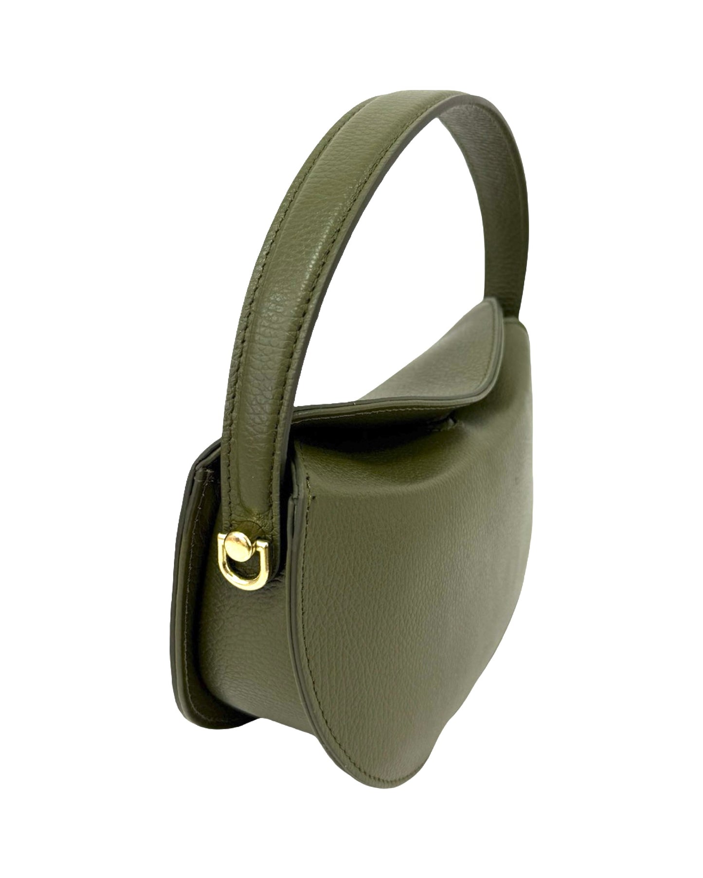 BORSA DIANA IN VERA PELLE VERDE MILITARE