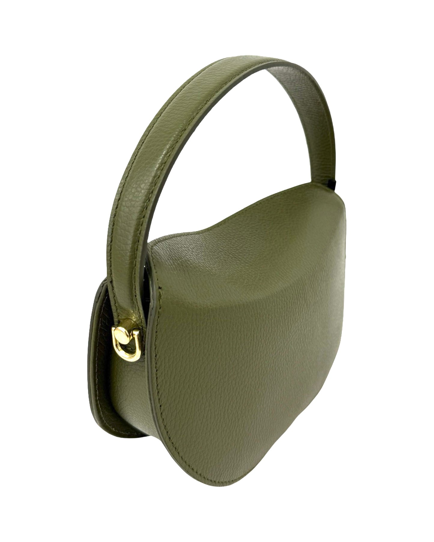 BORSA DIANA IN VERA PELLE VERDE MILITARE