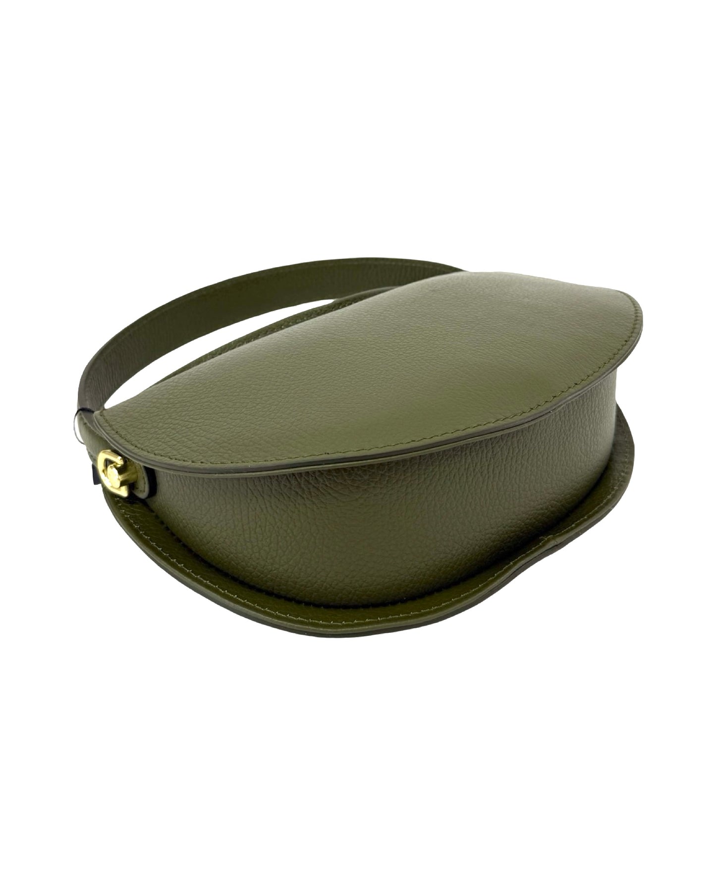 BORSA DIANA IN VERA PELLE VERDE MILITARE