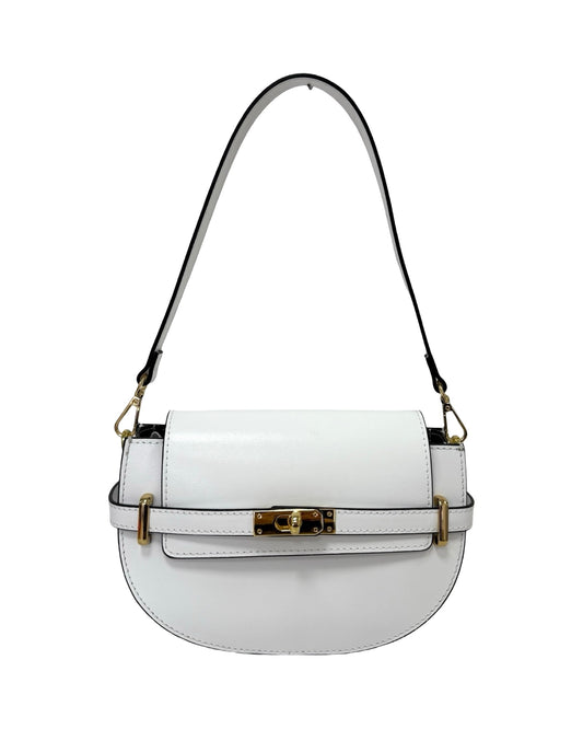 BORSA LEXY VERA PELLE BIANCA