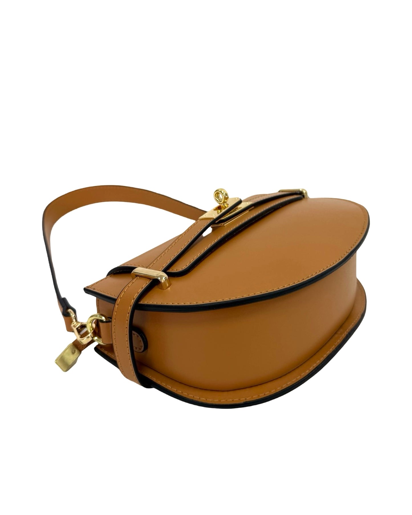 BORSA LEXY VERA PELLE CUOIO