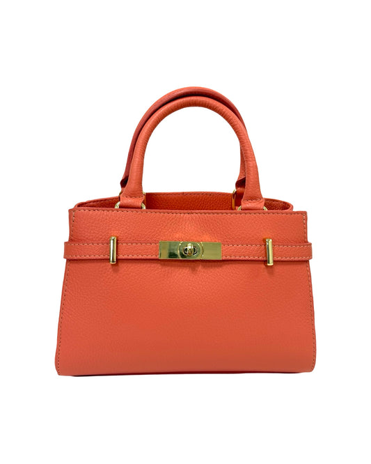 BORSA MARLEY  IN VERA PELLE ROSA SALMONE