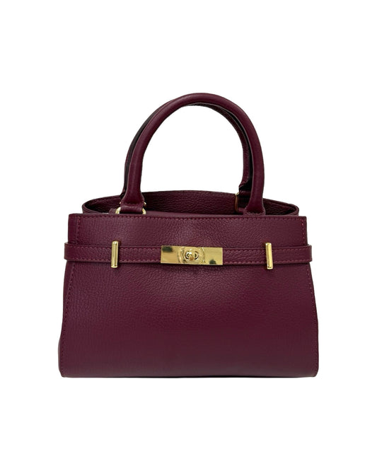 BORSA MARLEY  IN VERA PELLE BORDEAUX
